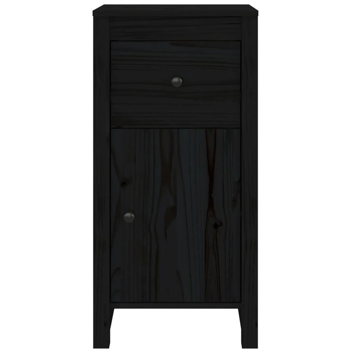 skænke 2 stk. 40x35x80 cm massivt fyrretræ sort