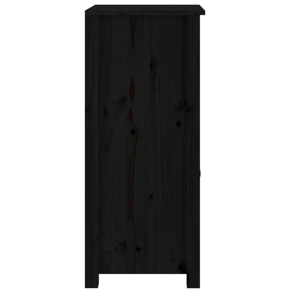 skænke 2 stk. 40x35x80 cm massivt fyrretræ sort