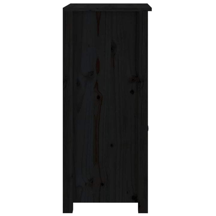 skænke 2 stk. 40x35x80 cm massivt fyrretræ sort