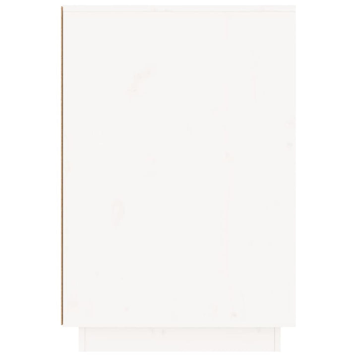 skrivebord 140x50x75 cm massivt fyrretræ hvid