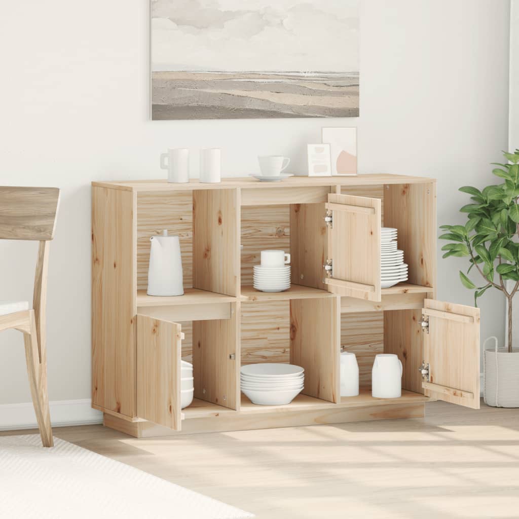 skænk 110,5x35x80 cm massivt fyrretræ