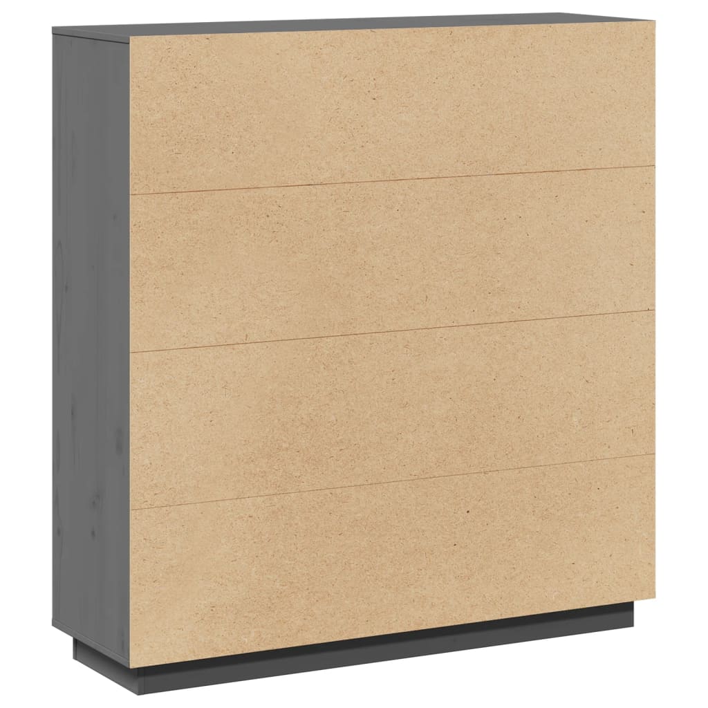 højskab 110,5x35x117 cm massivt fyrretræ grå