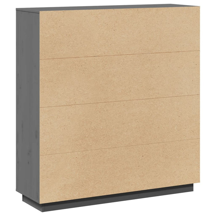 højskab 110,5x35x117 cm massivt fyrretræ grå