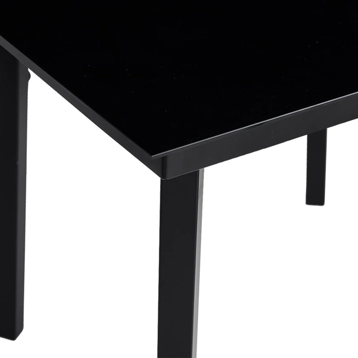havebord 200x100x74 cm stål og glas sort