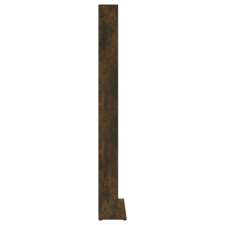 reol 102x23x177,5 cm konstrueret træ røget egetræsfarve