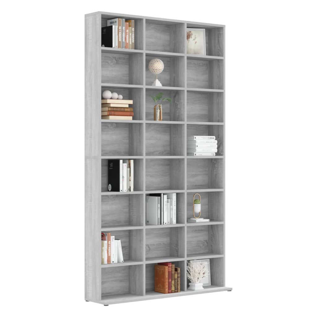 reol 102x23x177,5 cm konstrueret træ grå sonoma-eg