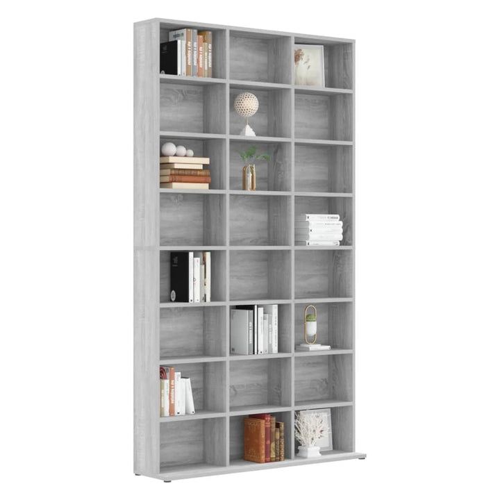 reol 102x23x177,5 cm konstrueret træ grå sonoma-eg