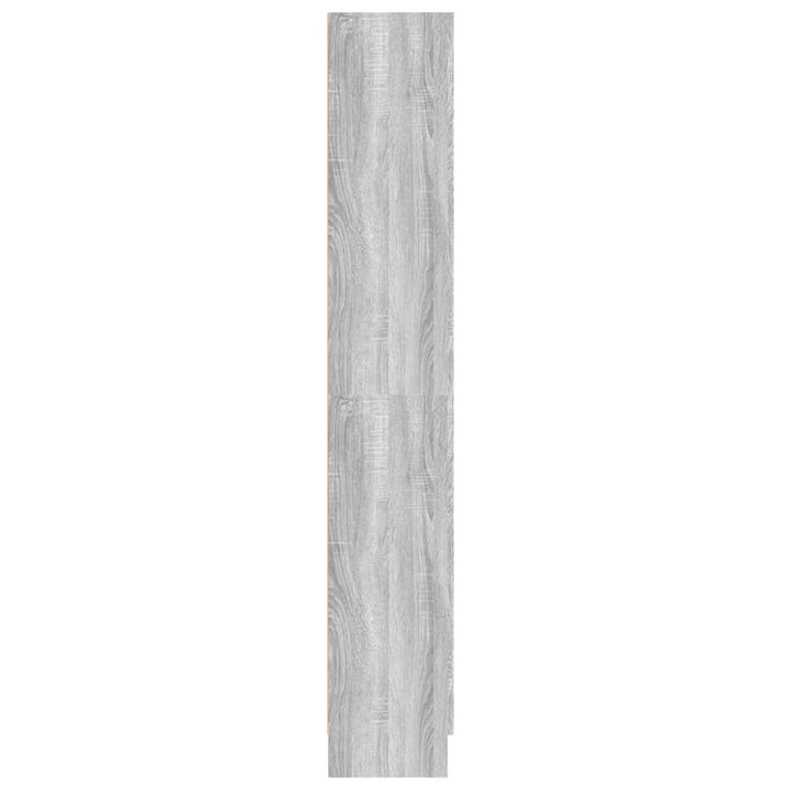 bogskab 82,5x30,5x185,5 cm konstrueret træ grå sonoma-eg