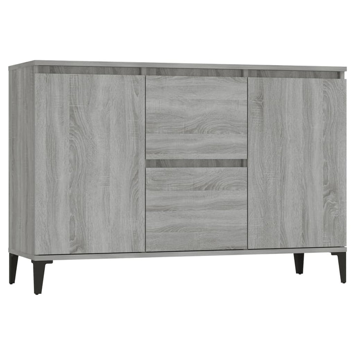 skænk 102x35x70 cm konstrueret træ grå sonoma-eg