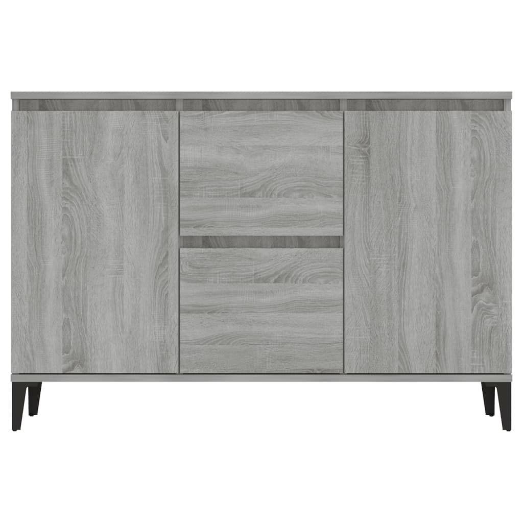 skænk 102x35x70 cm konstrueret træ grå sonoma-eg