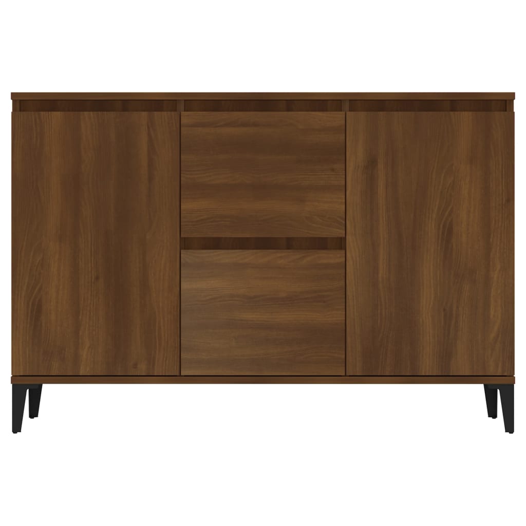 skænk 102x35x70 cm konstrueret træ brun egetræsfarve