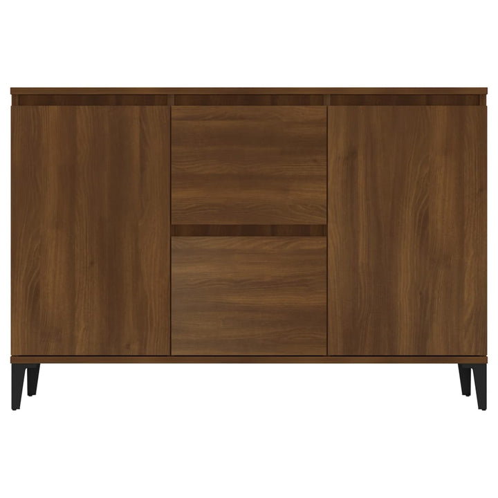 skænk 102x35x70 cm konstrueret træ brun egetræsfarve