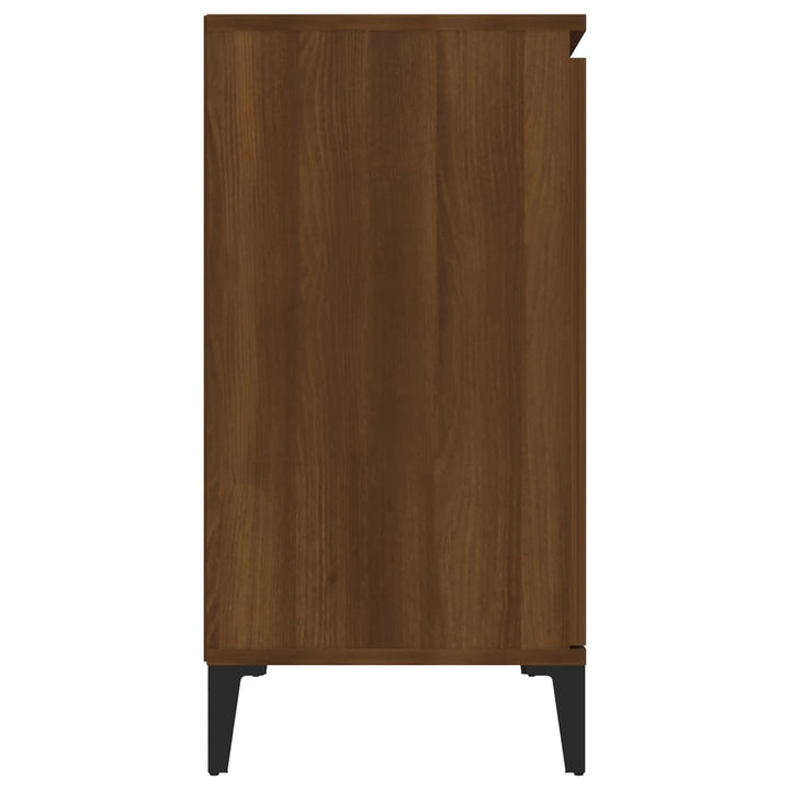 skænk 102x35x70 cm konstrueret træ brun egetræsfarve