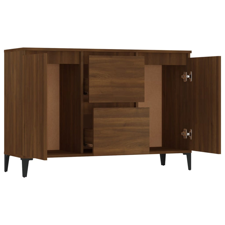 skænk 102x35x70 cm konstrueret træ brun egetræsfarve