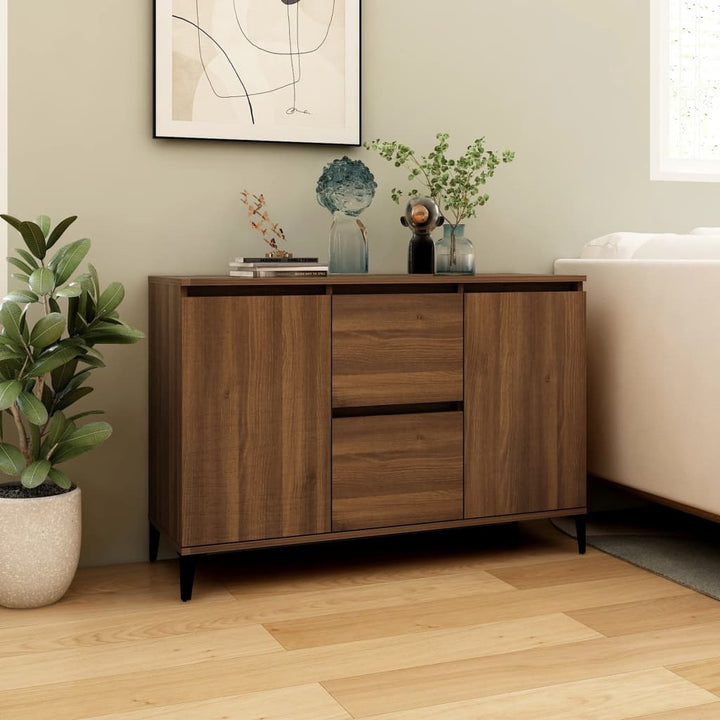 skænk 102x35x70 cm konstrueret træ brun egetræsfarve
