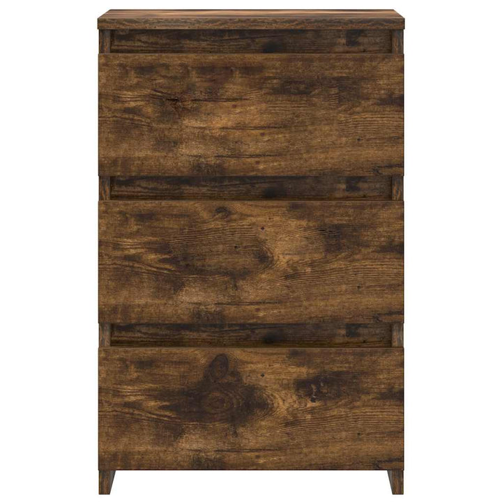sengeborde 2 stk. 40x35x62,5 cm konstrueret træ røget egetræ