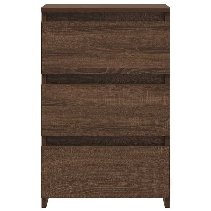 sengeborde 2 stk. 40x35x62,5 cm konstrueret træ brunt egetræ