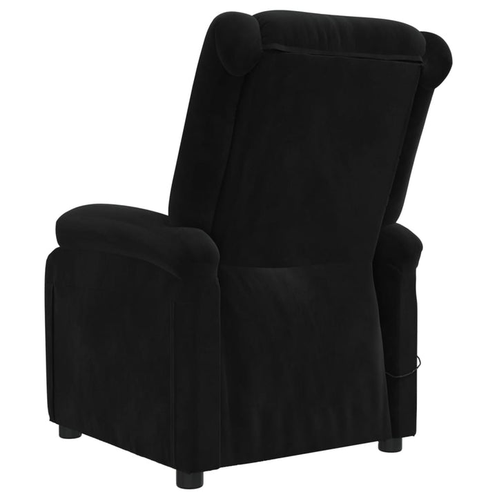 eldrevet lænestol velour sort