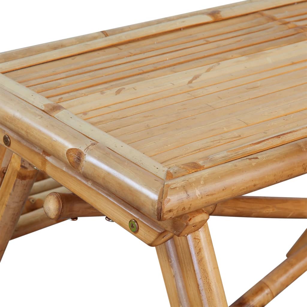 picnicbord 115x115x81 cm bambus
