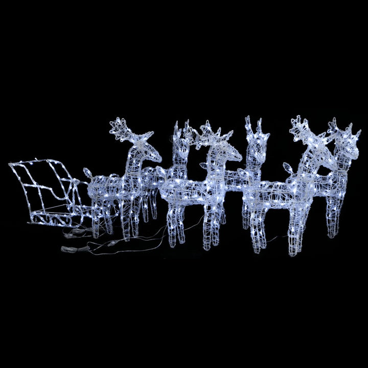 rensdyr og kane julefigur 320 LED'er akryl