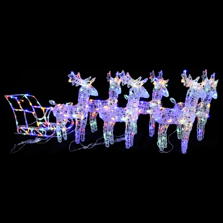 rensdyr og kane julefigur 320 LED'er akryl