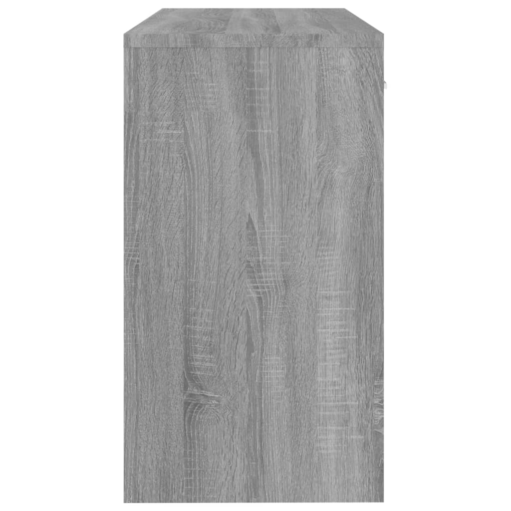 skrivebord med skab 100x40x73 cm konstrueret træ grå sonoma-eg