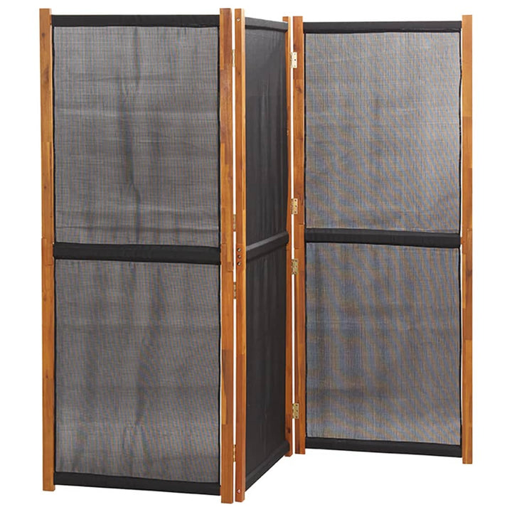 3-panels rumdeler 210x180 cm sort