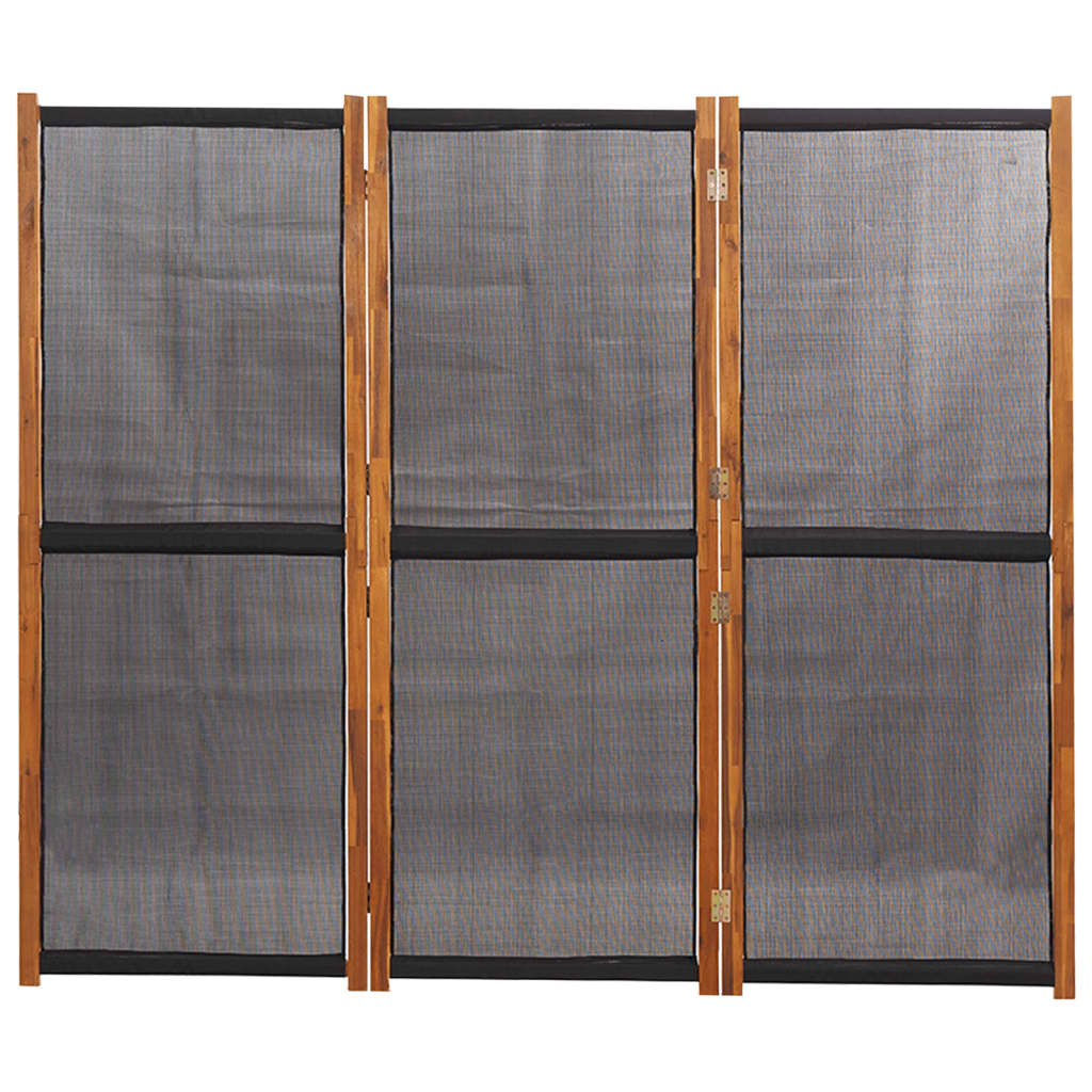 3-panels rumdeler 210x180 cm sort