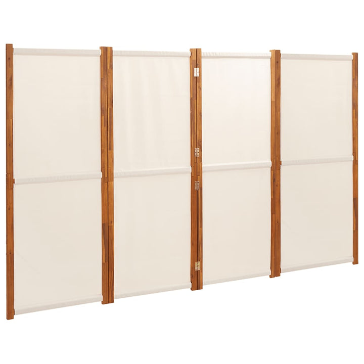 4-panels rumdeler 280x180 cm cremefarvet
