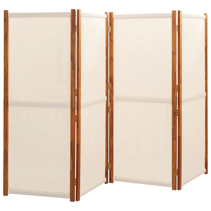 4-panels rumdeler 280x180 cm cremefarvet