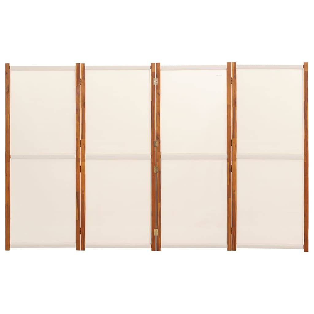 4-panels rumdeler 280x180 cm cremefarvet