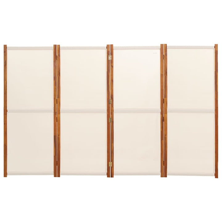4-panels rumdeler 280x180 cm cremefarvet