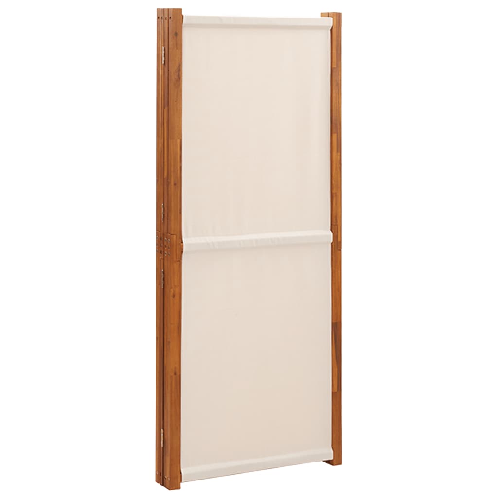 4-panels rumdeler 280x180 cm cremefarvet