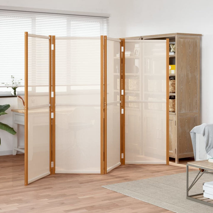4-panels rumdeler 280x180 cm cremefarvet