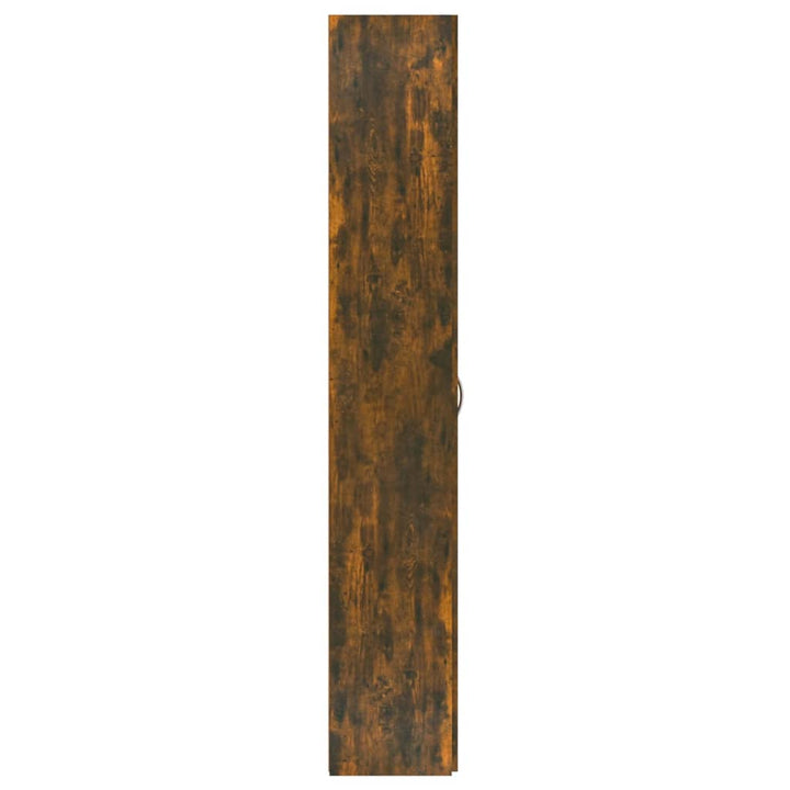 kontorskab 60x32x190 cm konstrueret træ røget egetræ