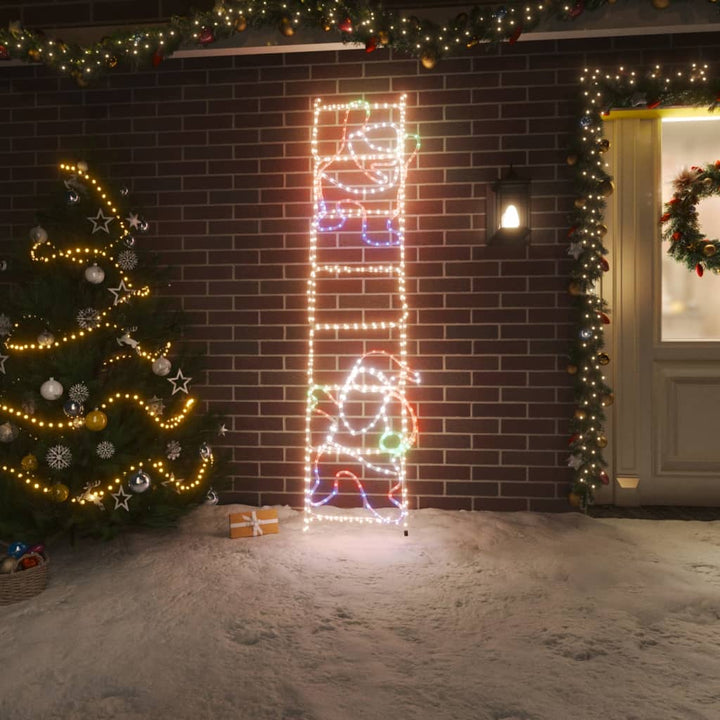 julemand på stige julefigur 552 LED'er 50x200 cm