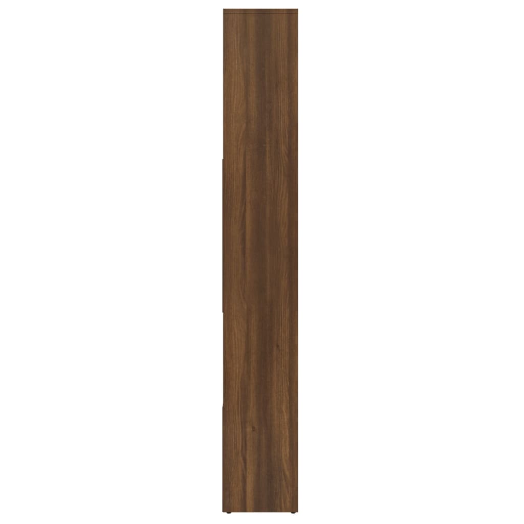 bogreol 67x24x161 cm konstrueret træ brun egetræsfarve