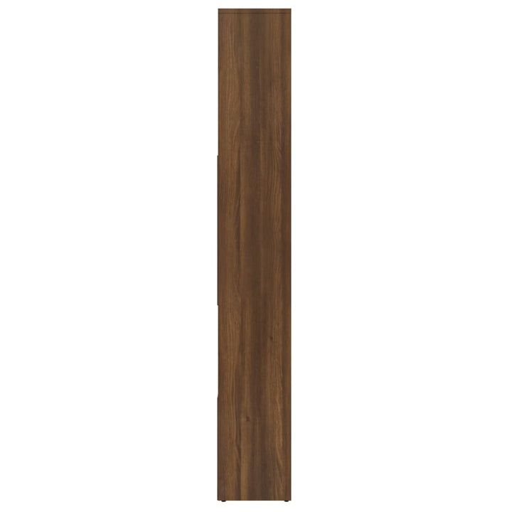 bogreol 67x24x161 cm konstrueret træ brun egetræsfarve