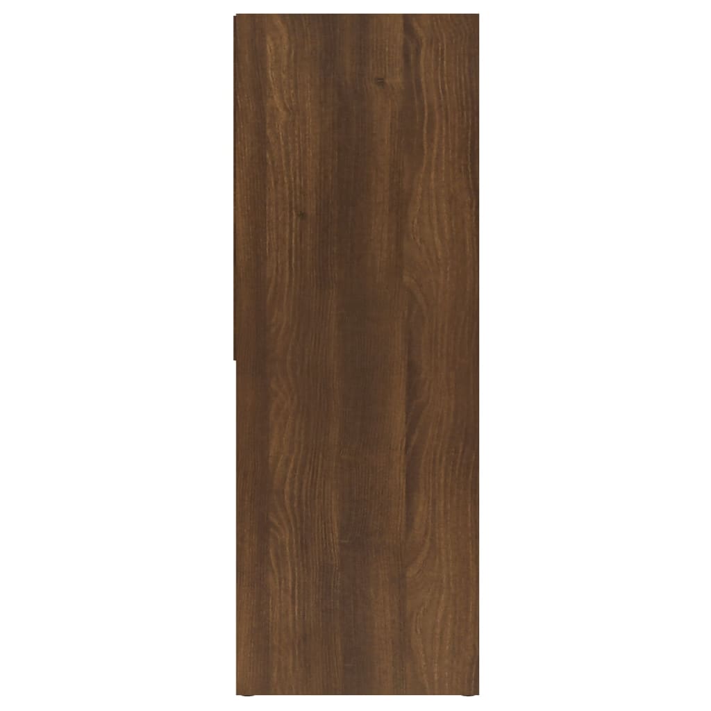 bogreol 67x24x161 cm konstrueret træ brun egetræsfarve