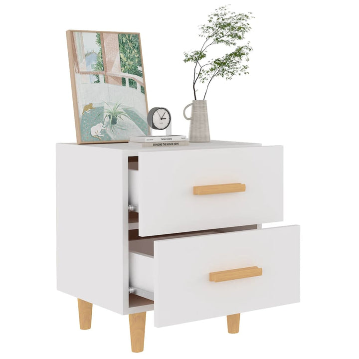 sengeborde 40x35x47,5 cm 2 stk. hvid