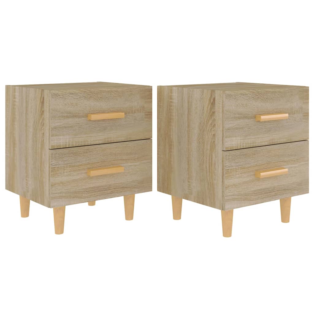 sengeborde 40x35x47,5 cm 2 stk. sonoma-eg