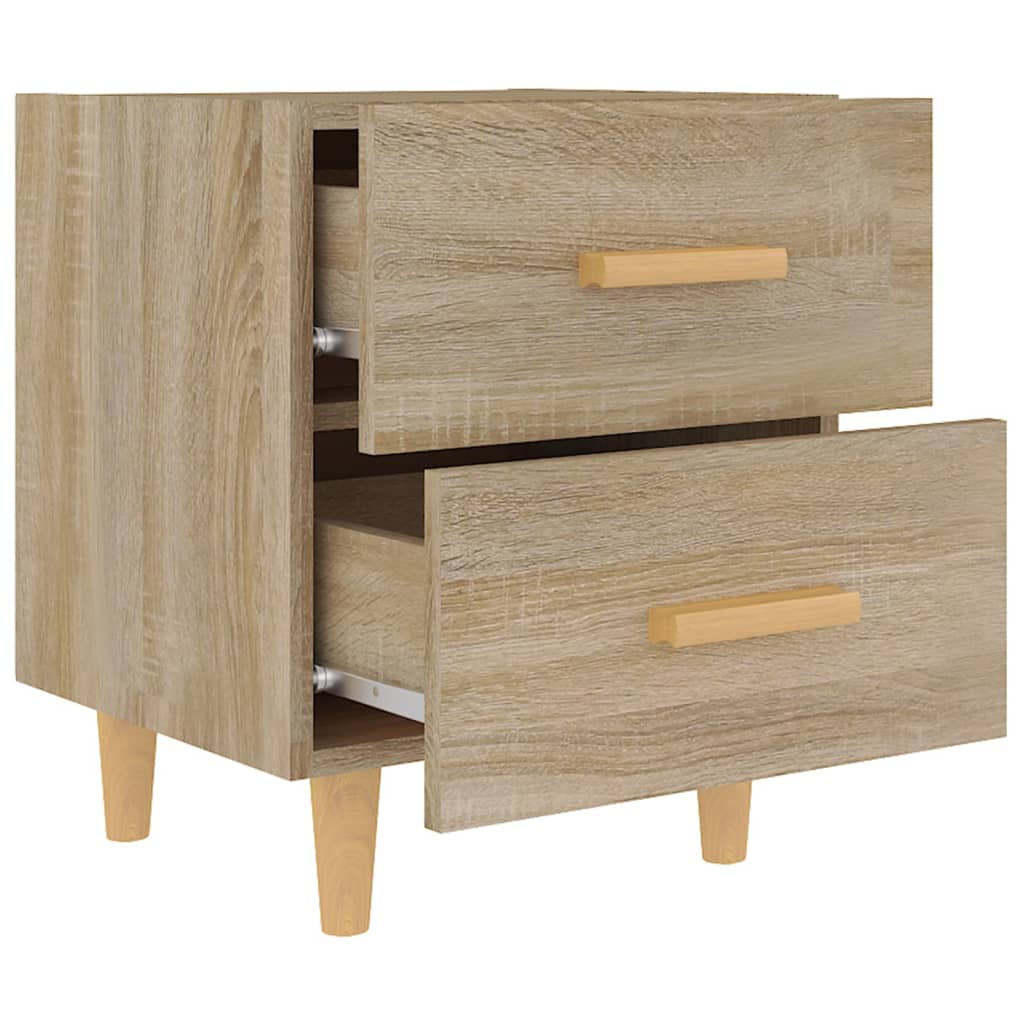 sengeborde 40x35x47,5 cm 2 stk. sonoma-eg