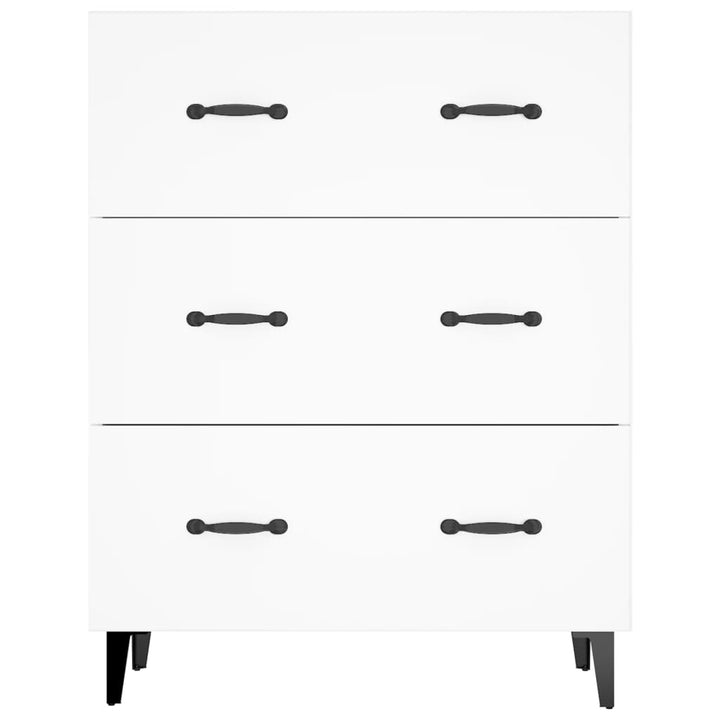 skænk 69,5x34x90 cm konstrueret træ hvid