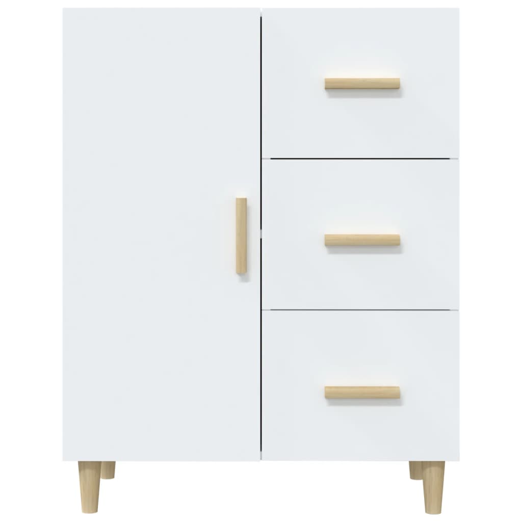 skænk 69,5x34x90 cm konstrueret træ hvid