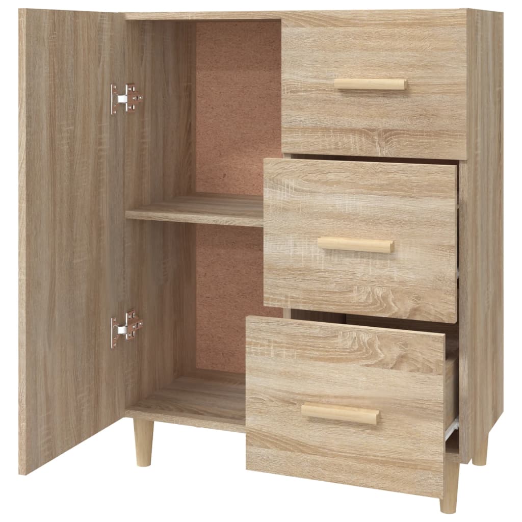 skænk 69,5x34x90 cm konstrueret træ sonoma-eg