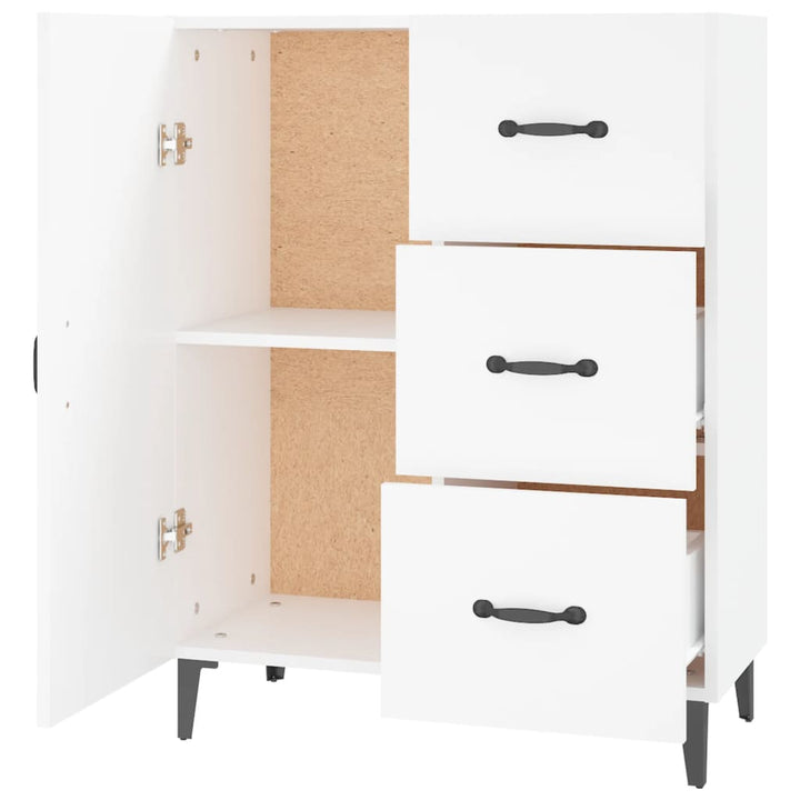 skænk 69,5x34x90 cm konstrueret træ hvid