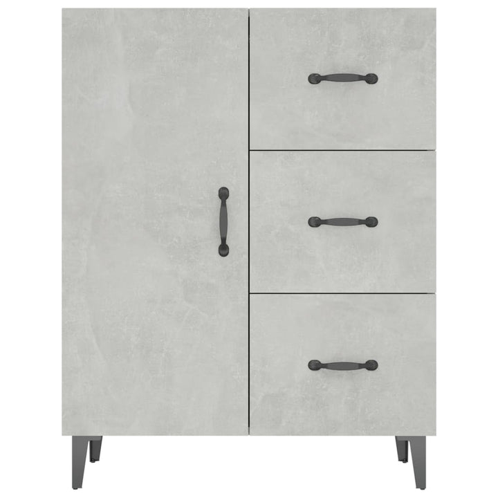 skænk 69,5x34x90 cm konstrueret træ betongrå