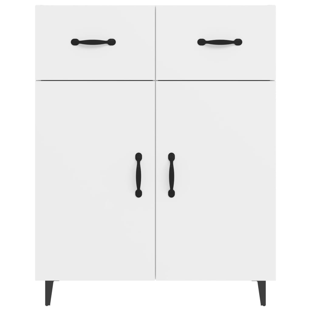 skænk 69,5x34x90 cm konstrueret træ hvid