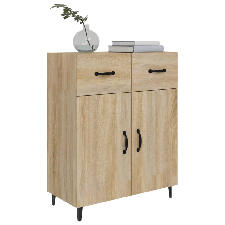 skænk 69,5x34x90 cm konstrueret træ sonoma-eg