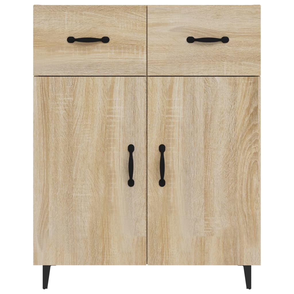 skænk 69,5x34x90 cm konstrueret træ sonoma-eg